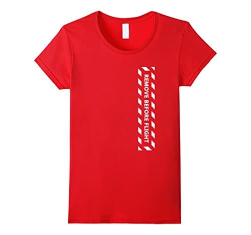 Womens Remove Before Flight Aviation Pilot T-Shirt Medium Red