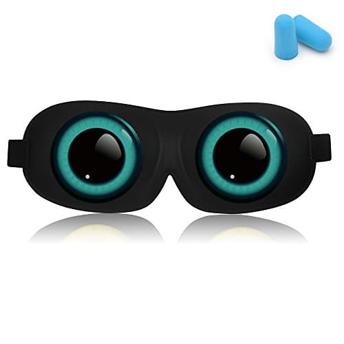 Unique 3D Sleep Mask With Sci-Fi Angel Eye Labeling, Adjustable Strap Ultra lightweight & Comfortable Sleeping eyeshades for Travel, Nap, Shift Works (Frog's eye)