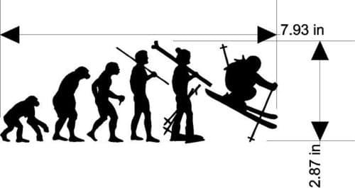 Snow Ski Evolution Skier