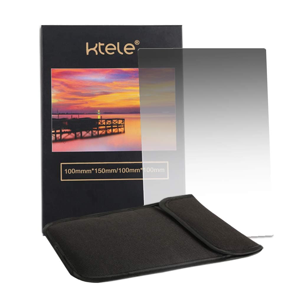 100 * 150mm Square Natural Density Filter ND16, Ultra-thin Optical Resin Graduated Grey, Higher Light Transmittance Suitable for Camera Lenses