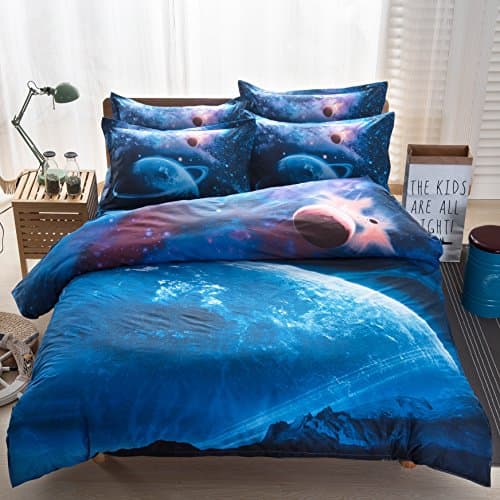 3D Mysterious Boundless Galaxy Colorful Outer Space Bedding Sets Comforter Set Bedlinen Duvet/Quilt Duvet Cover Set 4pcs (XK011)
