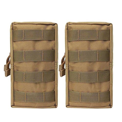 Fitackle 2 Pack Molle Pouches - Tactical Compact Water-resistant EDC Utility Gadget Gear Pouch
