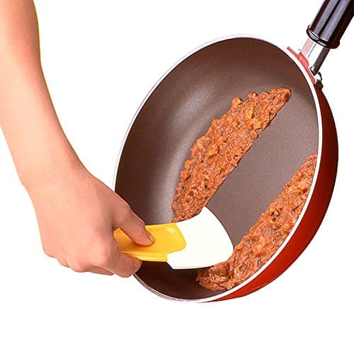 Pan Scraper Silicone Kitchen Spatula with Plastic Handle Cake Baking Tool Pastry Cleaning Washing Spatulas for Fry Pan Pot Dish Bowl