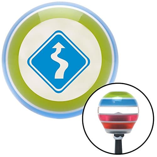 Blue Curvy Road Stripe Shift Knob with M16 x 1.5 Insert rzr custom xtreme 2 din