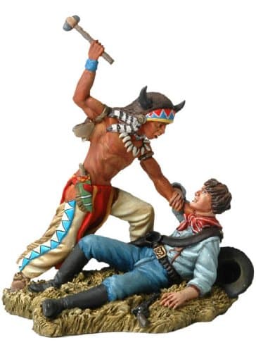 Sioux Warrior Fighting with US Cavalryman