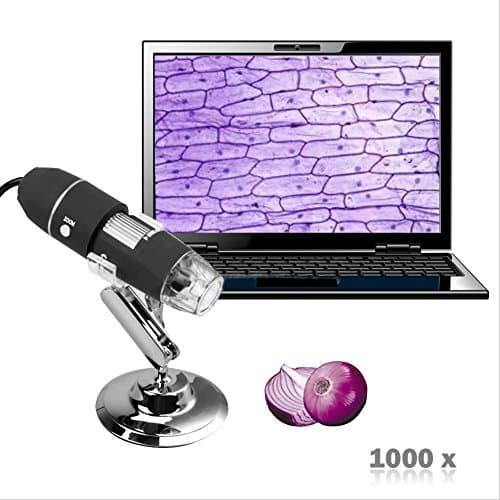Honeyall Portable 8 LED USB 1000X 2MP Digital Microscope Endoscope Magnifier Camera with Stand, Photo and Video Capture by Honeyall