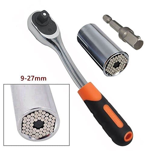 HDDU Universal Socket Wrench 9-27mm Power Drill Adapter Ratchet Bushing Spanner Key Gator Magic Grip Multi Hand Tools