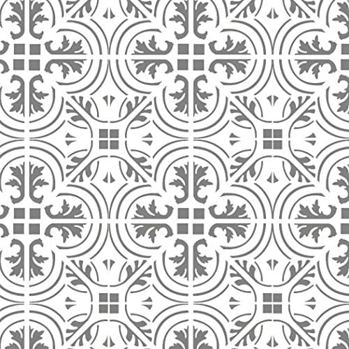 Wall Moroccan Reusable Tile Stencil T0065 for DIY Wall Decor Furniture Floor Craft (Large)