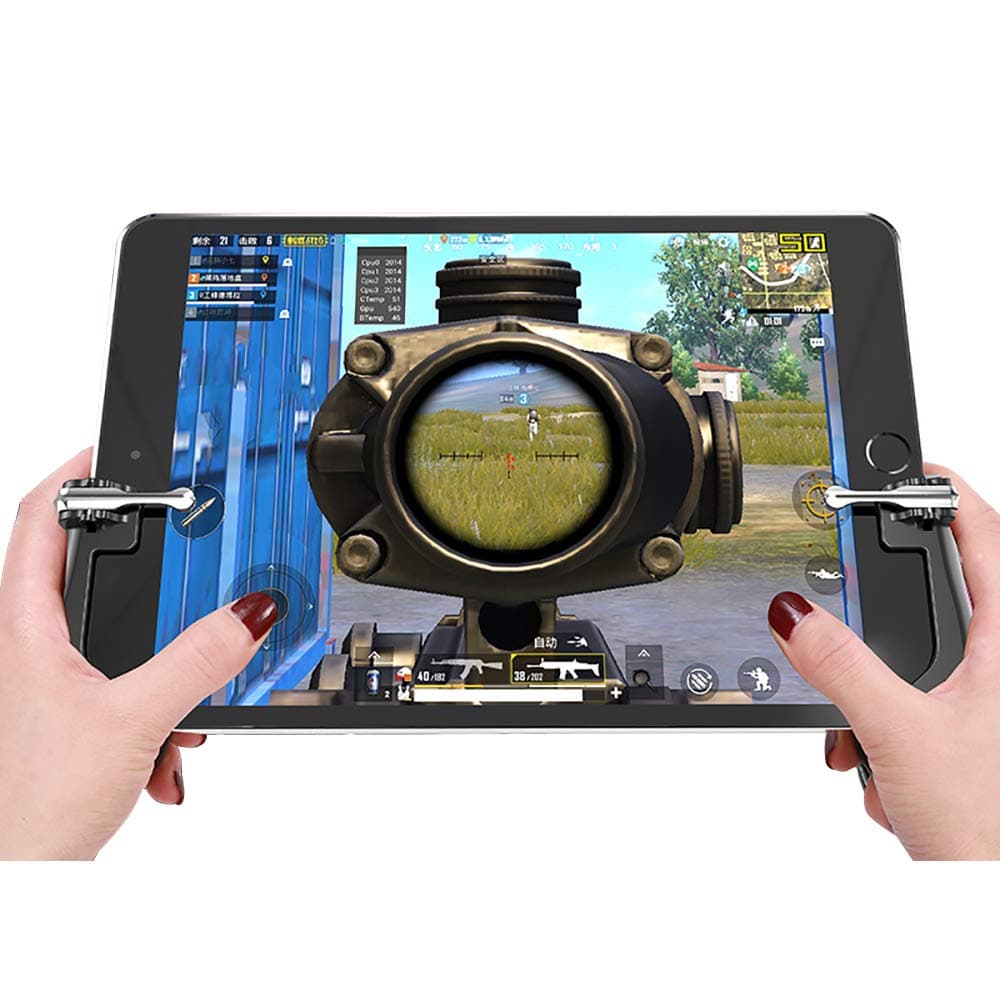 Mobile Game Controller for iPad, weini Tablet Game Trigger Fire Button Aim Key Gamepad L1R1 Controller for PUBG/Fortnite/Knives Out, Support 4.5-12.9 inch Tablet & Smartphone(1 Pair)