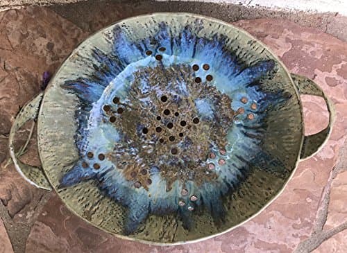 Oval X-Large Colander, handmade ceramic kitchen pottery