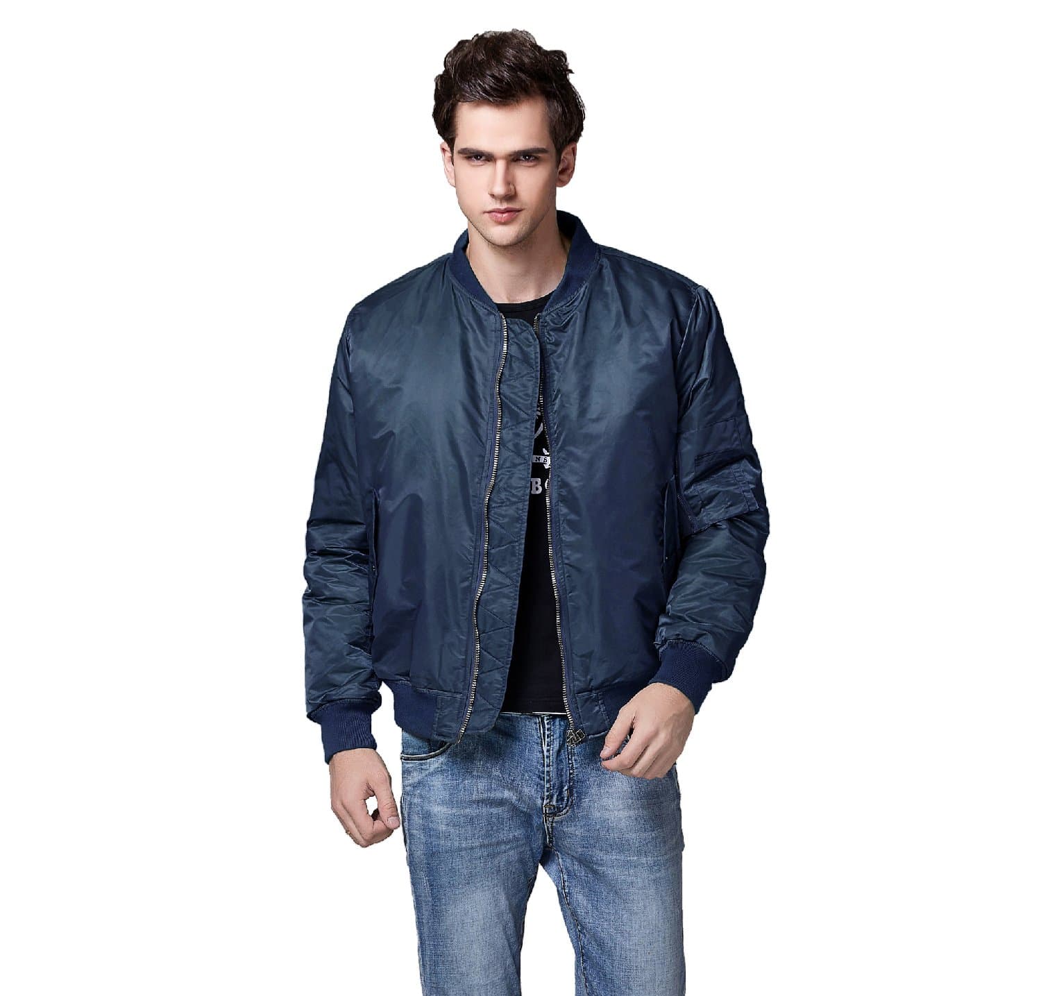 AIBOXIN Neo-Wows Men's Bomber Flight Jacket Thick