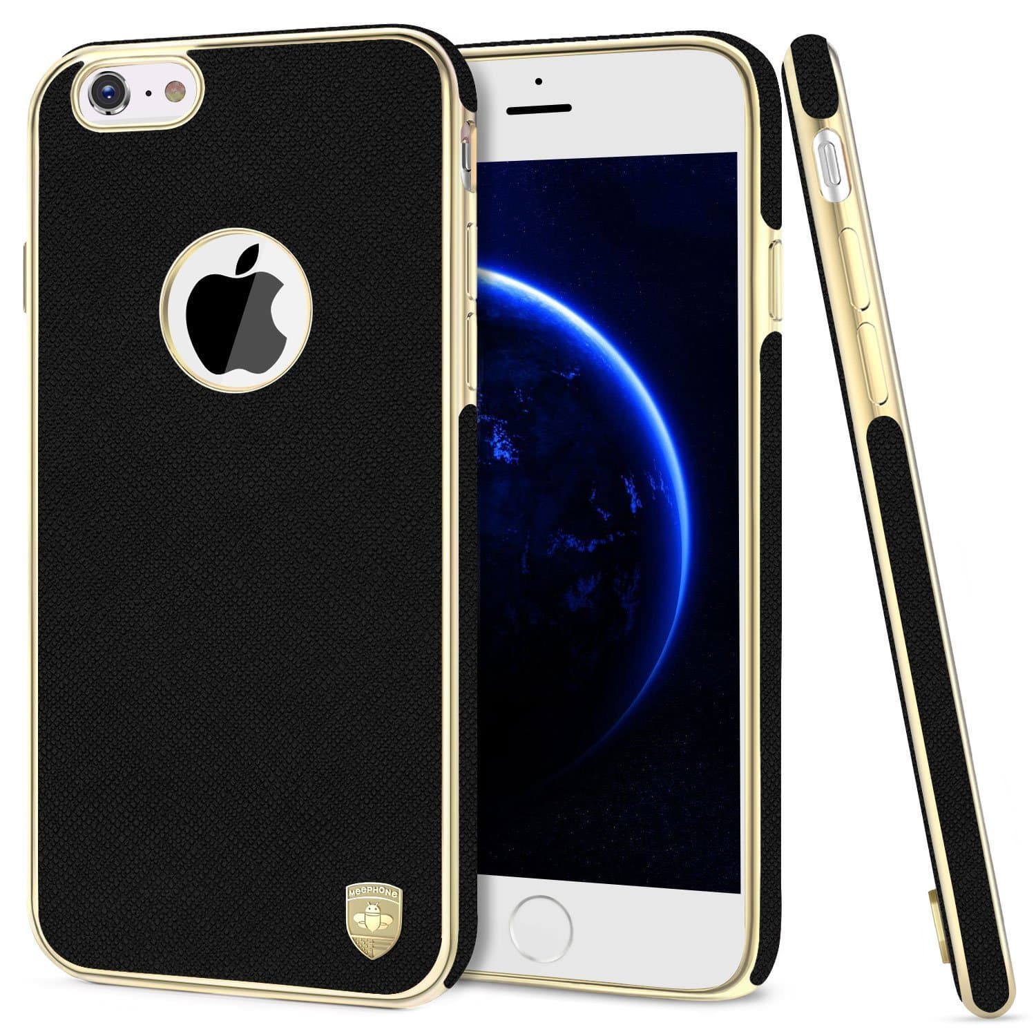 iPhone 6s Case, iPhone 6 Case, Luxury PU Leather Cloth Protective Cover Case, Magnetic Electroplate Rubber Slim Cell Phone Case iPhone 6s iPhone 6 Cases(4.7 inch) - Black