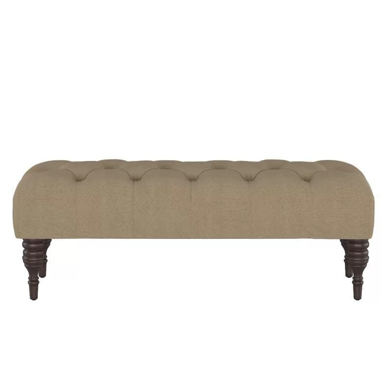 Storage Zeno Ottoman with Hidden Compartment, Rectangular 2 Seater Ottoman, Living Room Furniture, Storage Ottomans for Office, Bedroom, Living Room (Ivory) (Tan)