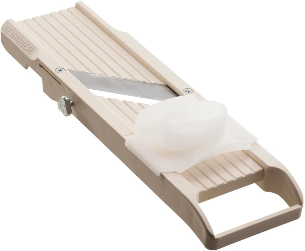 Benriner BN64B Mandolin Vegetable Slicer, ABS Plastic, White, 64W