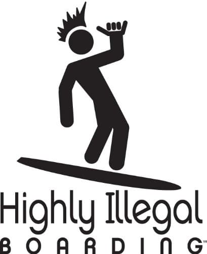 Highly Illegal Skimboard Sticker