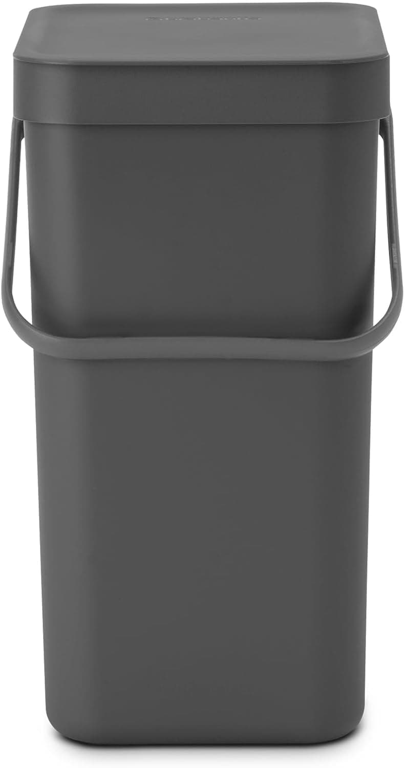Sort & Go Waste Bin, 12L, Gray