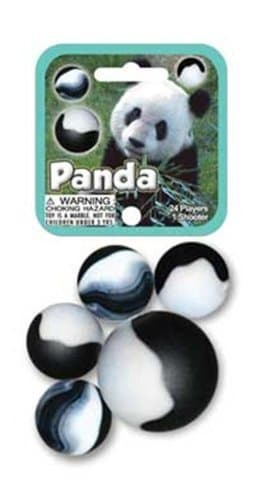 Glass Mega Marbles Panda Game Net Set (25 Piece)