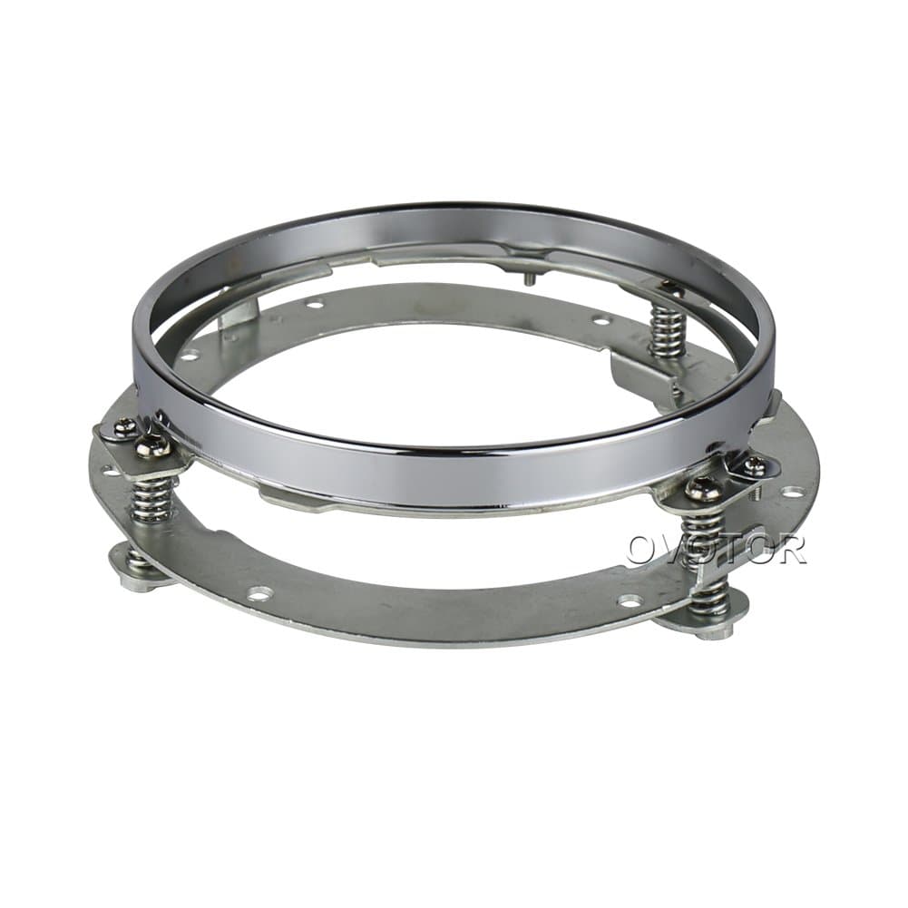 7inch Round Headlight Bracket Ring 7'' Headlamp Mounting Chrome Pack of 1