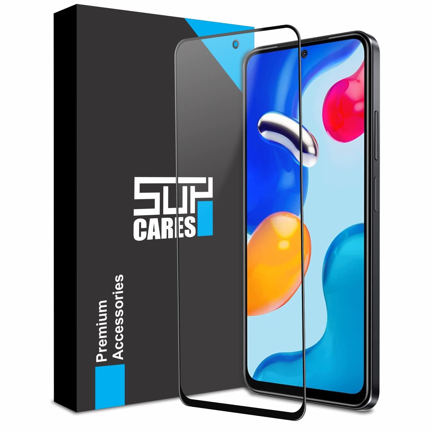 - SupCares Tempered Glass for Redmi Note 11Se, Note 11S, Note 11, Note 10S and Redmi Note 10 (6.43 Inch) With Installation Kit | Military-Grade Gorilla Screen Protector | Edge to Edge Coverage | Black