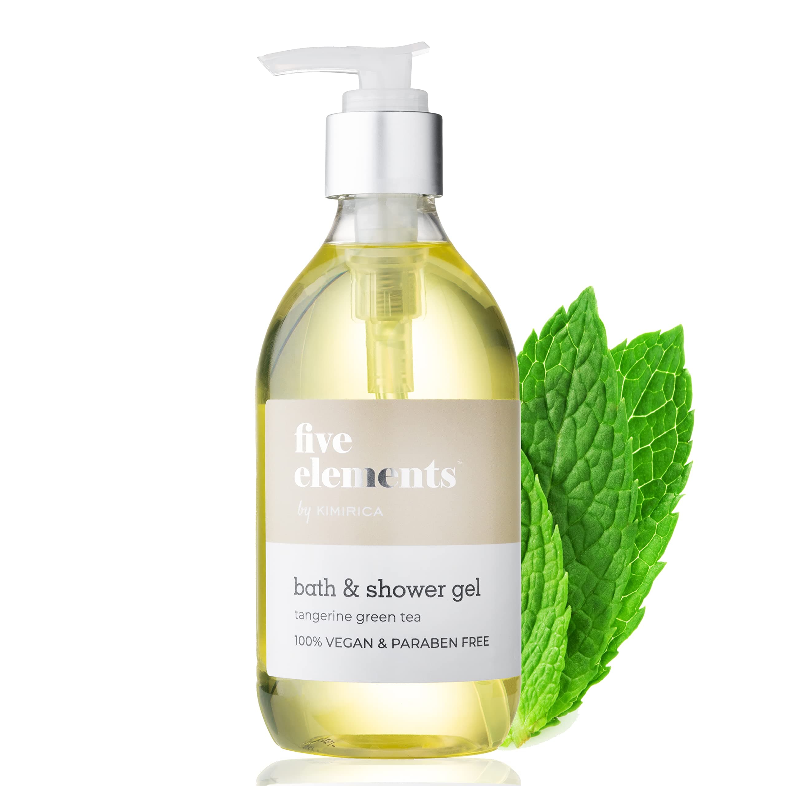 - Kimirica Five Elements Premium Body wash with the goodness of Tangerine & Green Tea | 100% Vegan & Paraben Free Shower Gel | Hydrating, Cleanse Skin,Moisturizing Body wash 300ml