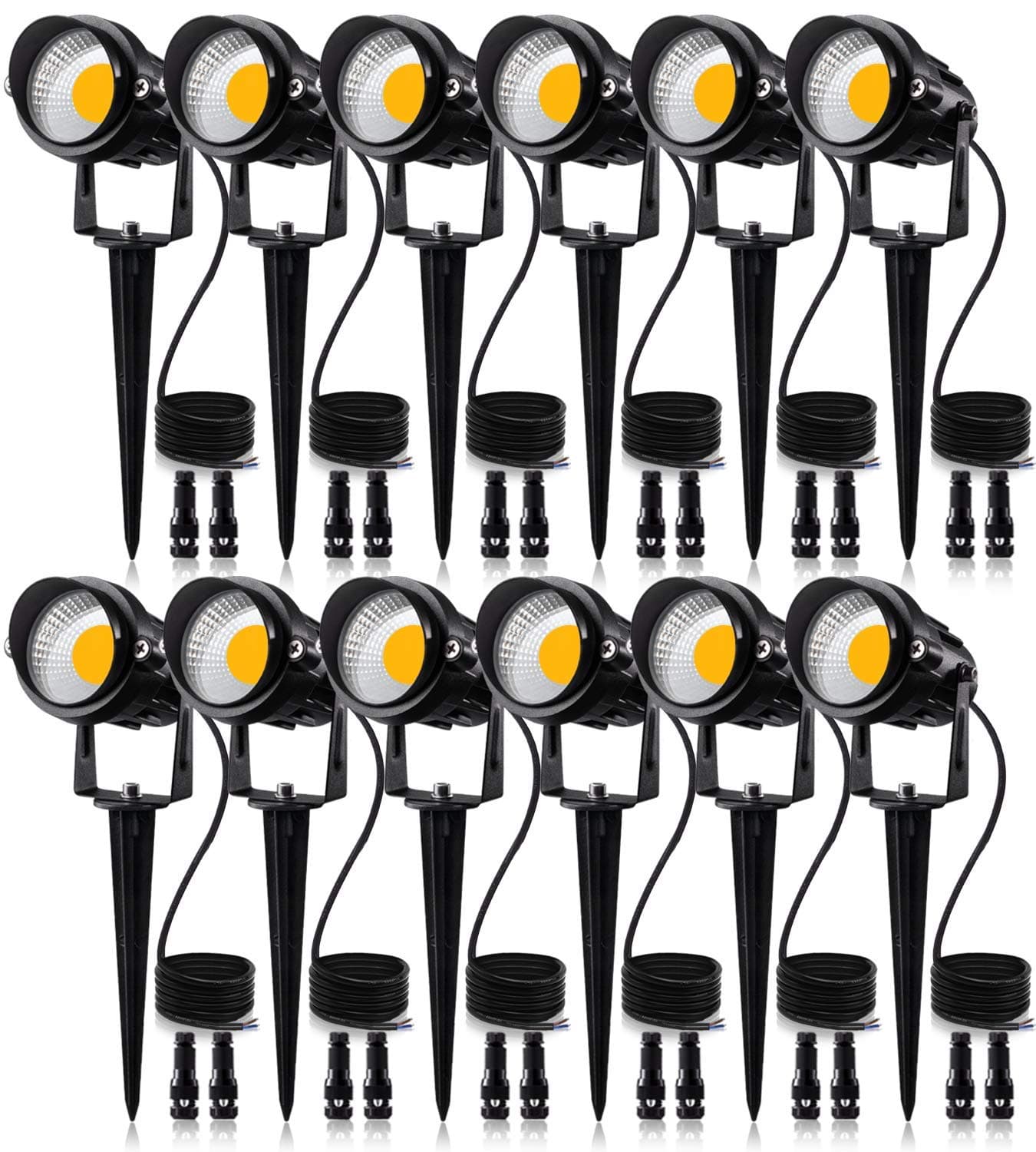 LED Landscape Lights (12 Pack with Connector)