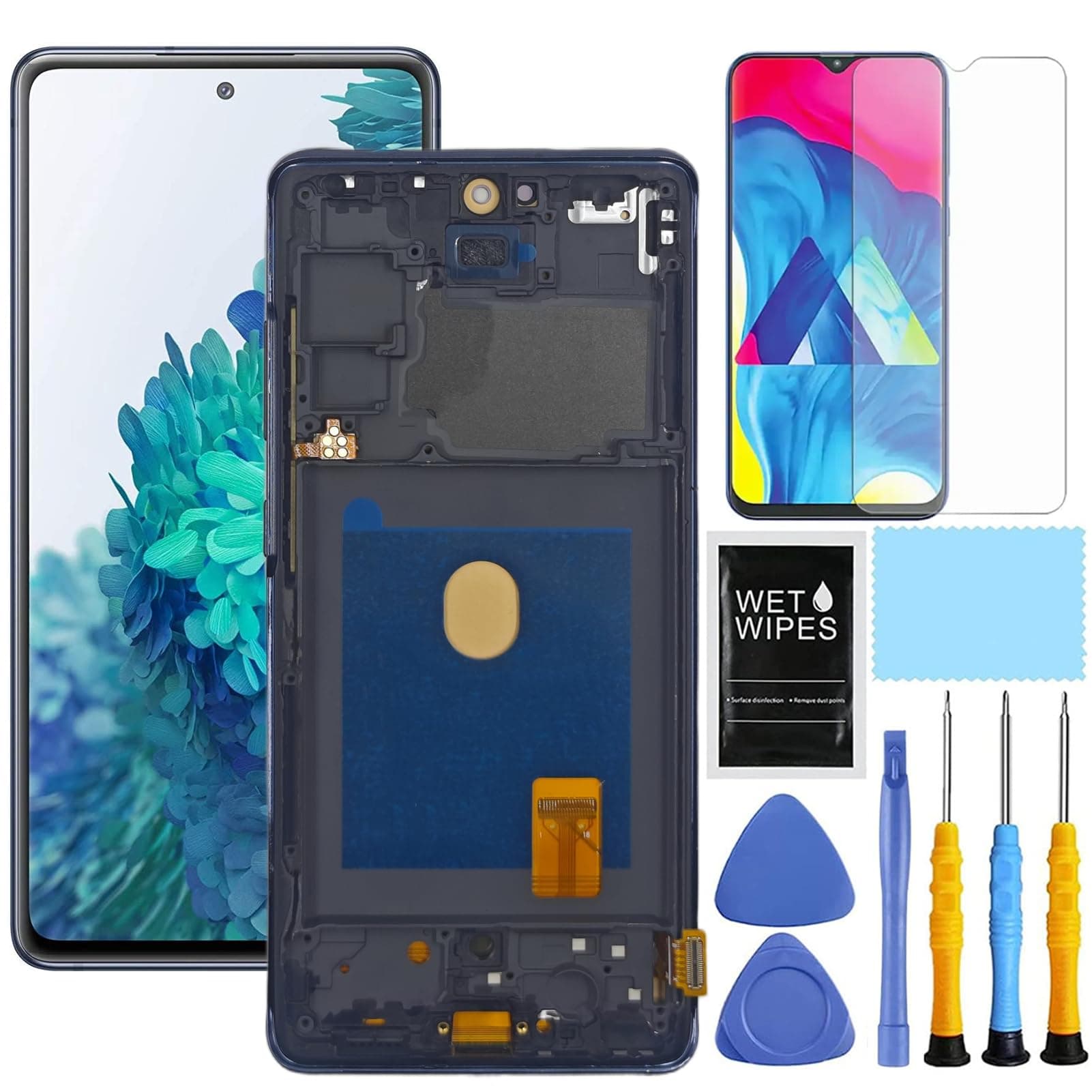 AMOLED For Samsung Galaxy S20 FE 5G Screen Replacement Kit - LCD Display Touch Screen Digitizer - SM-G781U1/DS G781A G781W G781V - 6.5 inch (Black With Frame)