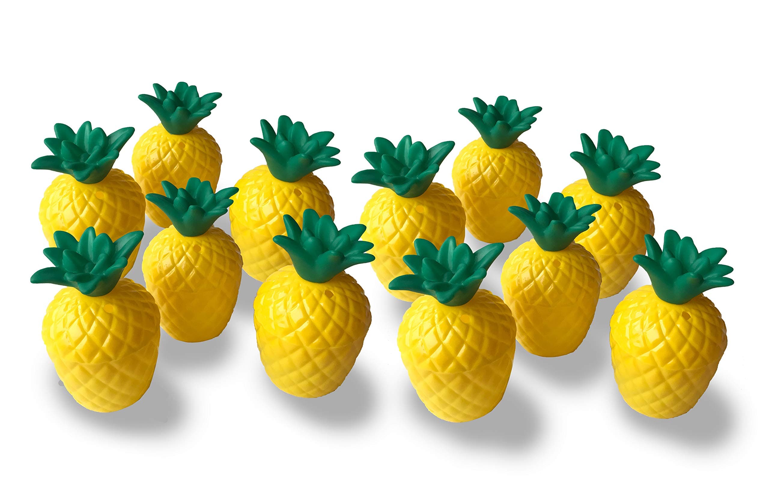 Plastic Pineapple Cups with Green Top- 12 Cups (1 Dozen, Bulk 10 Oz. Each)