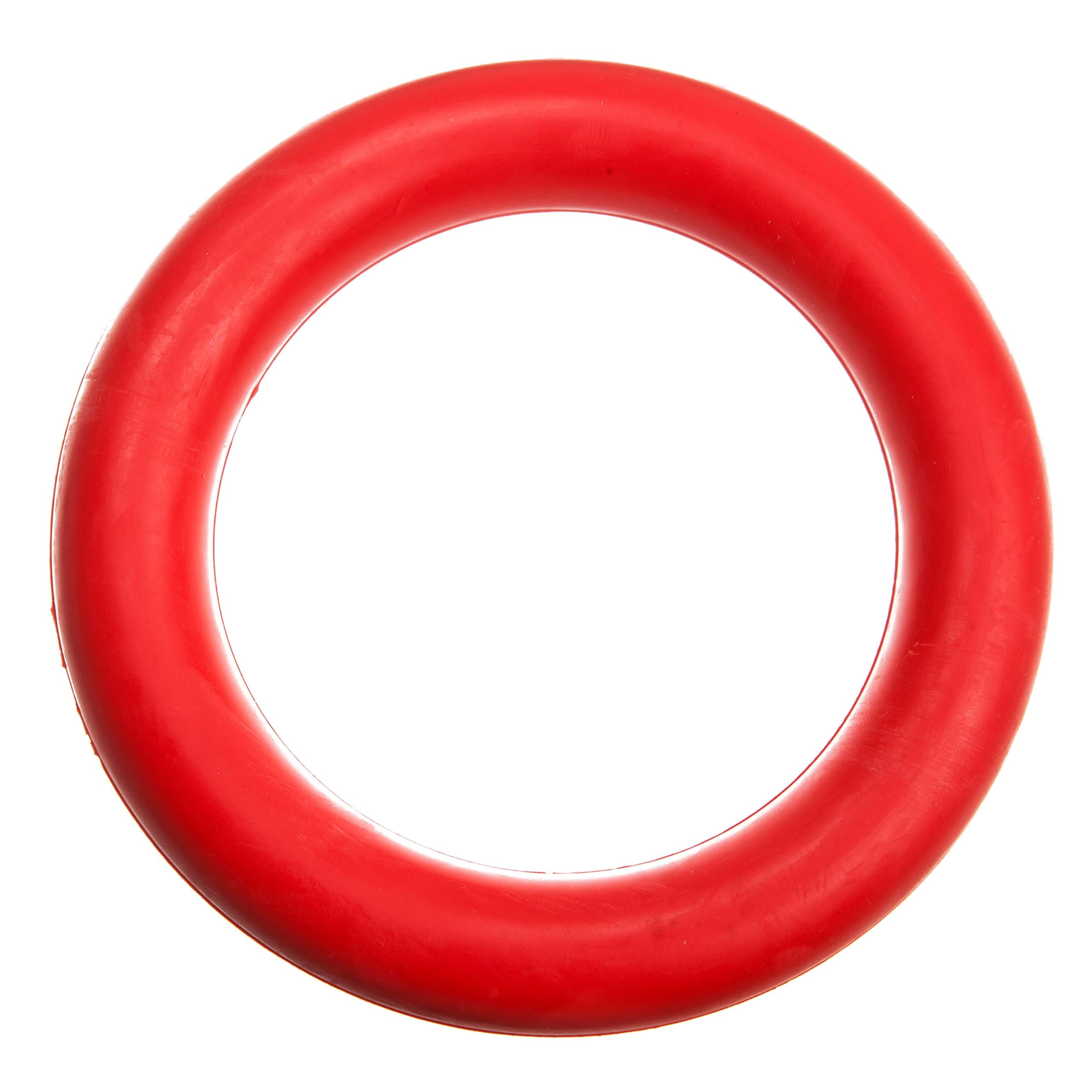 Tyker Durable Rubber Ring Dog Chew Toy Red