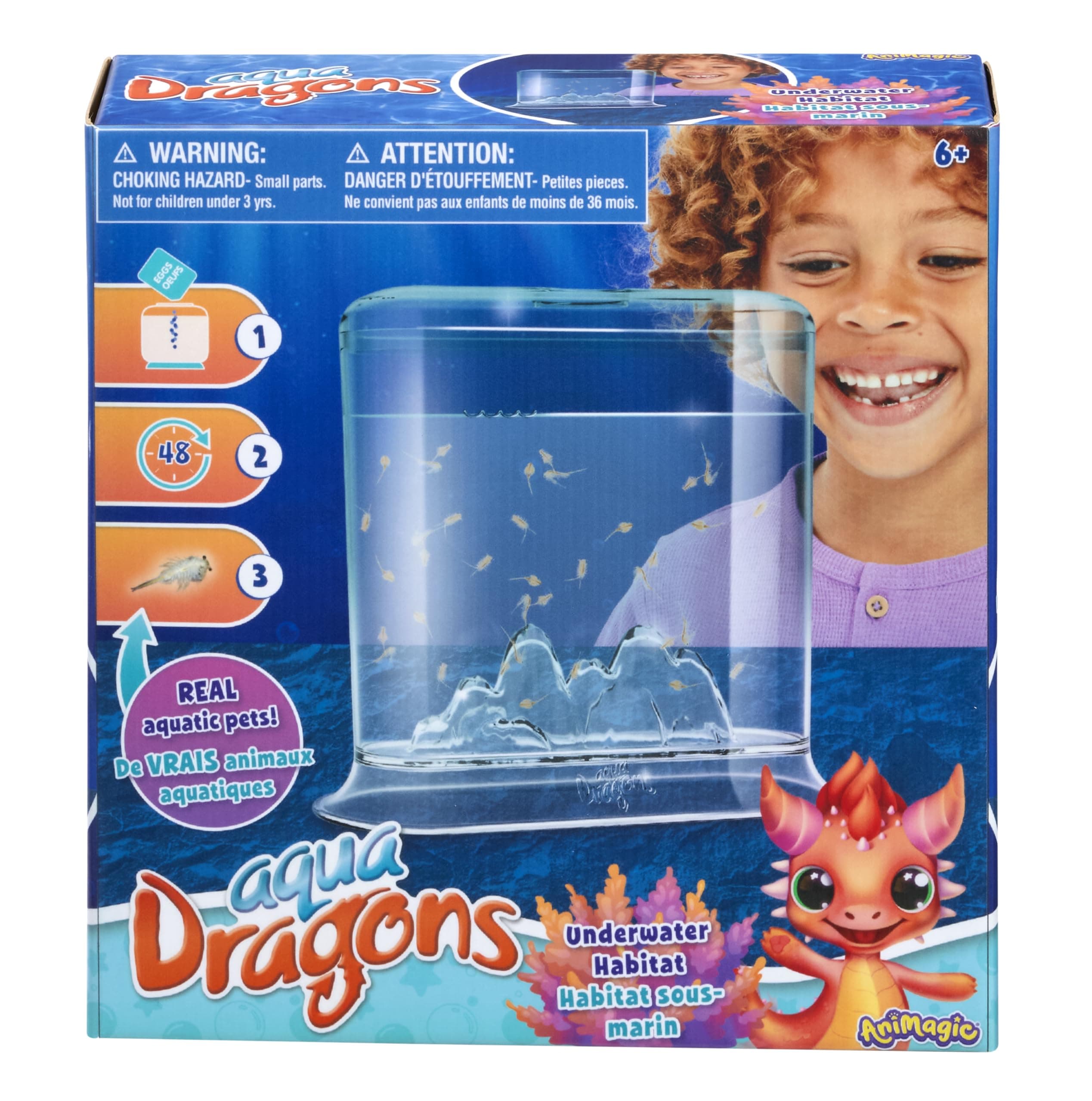 Animagic Aqua Dragons Hatch 'n' Grow Basic Tank | Build an Aquatic Ecosystem, Watch Prehistoric Pets Hatch & Grow Science Kit | Ages 6+