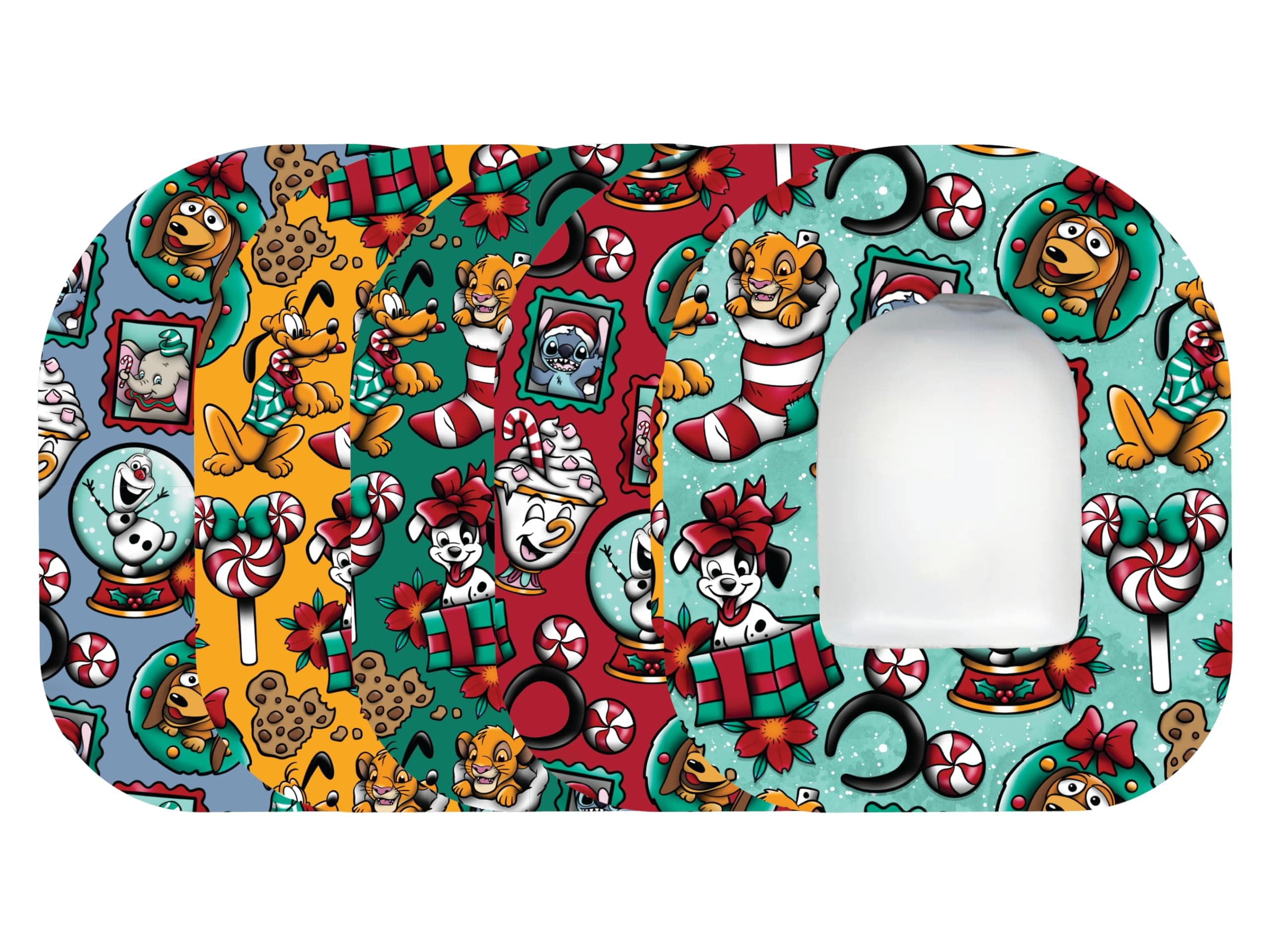 Glucomart OmniPod Adhesive Patch 5-Pack Waterproof Adhesive Patch for Omnipod No-Lift CGM Tape Christmas OmniPod Patch Omnipod